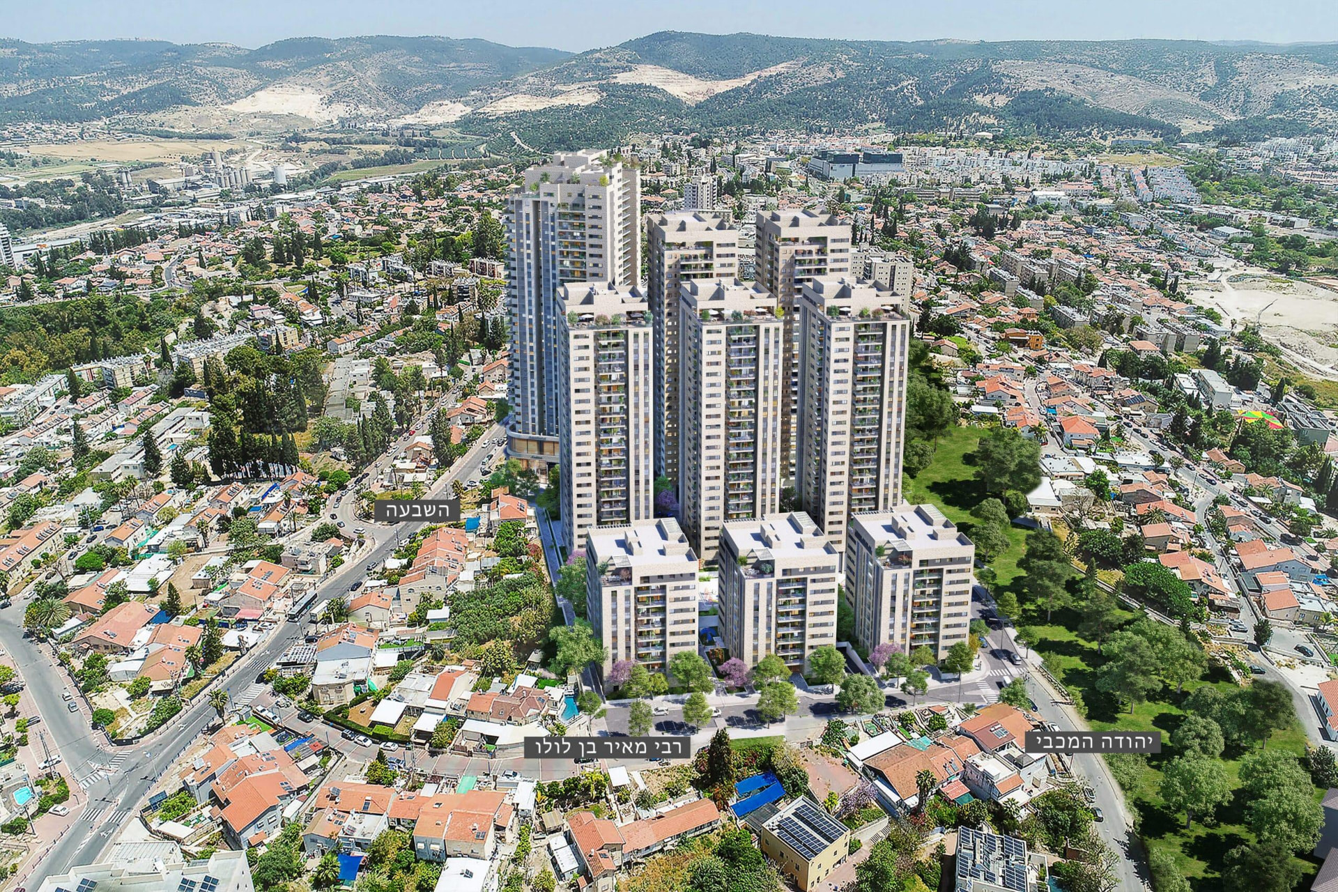 מבט אווירי על פרויקט המגורים NEO בבית שמש